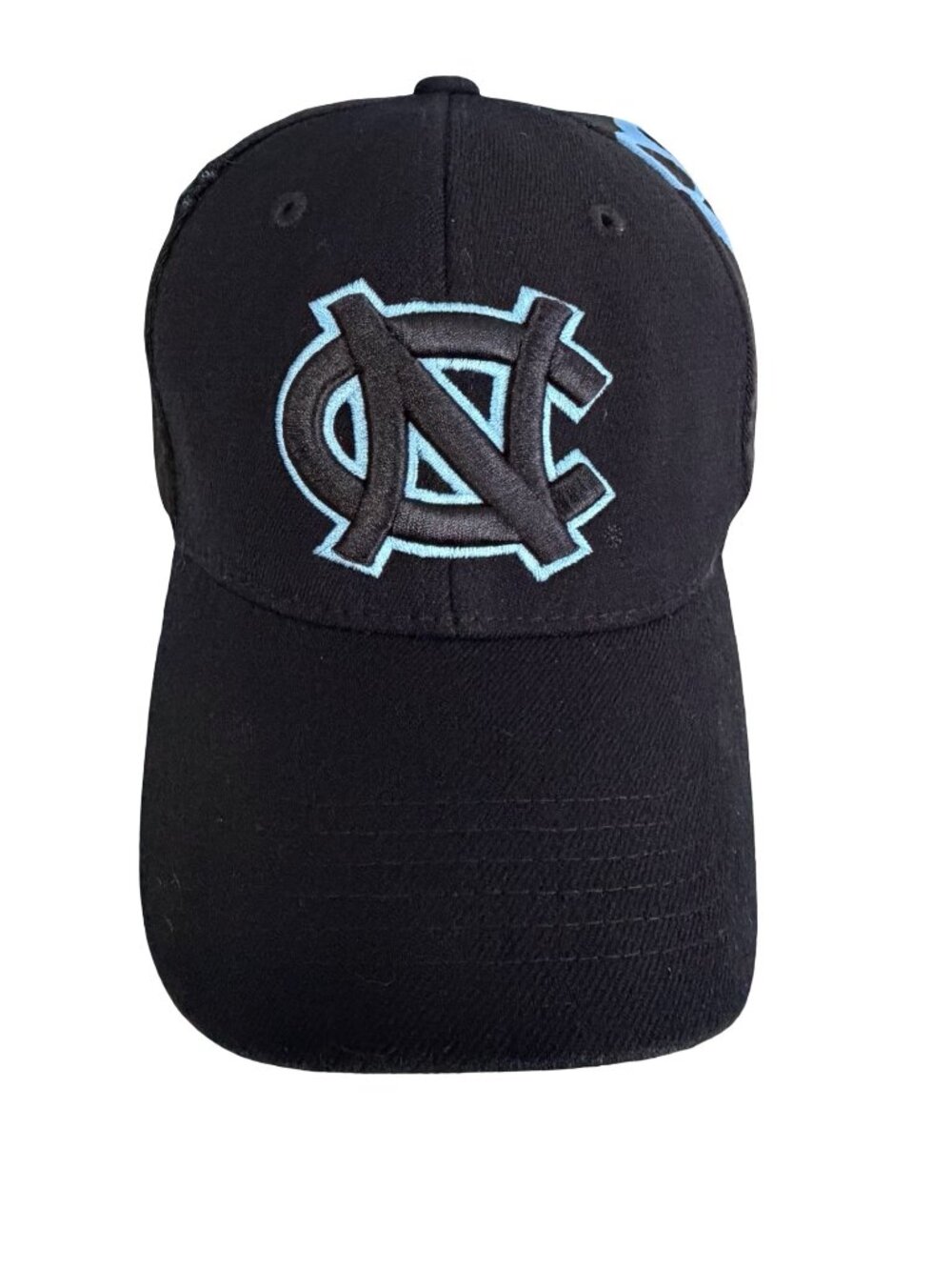 North Carolina Tar Heels UNC Top of the World One-Fit Black Blue Footprint Hat